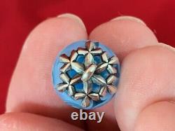 James Avery RETIRED Sterling Silver Blue Snowflake Glass Finial Charm