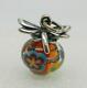 James Avery Retired Sterling Dragonfly Floral Glass Finial Charm Lb-c2193
