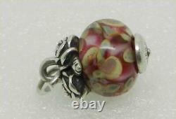 James Avery Retired Sterling Rose Floral Glass Finial Charm Rare Lb-c1437b