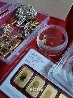 Jewelry lot Gold rings, necklaces, coins, Silver jewlry, watches, real diamonds