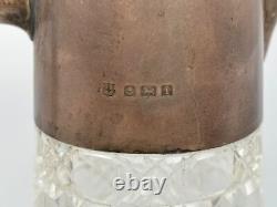 John Sherwood & Sons Sterling Silver Cut Glass Pitcher Birmingham England 1908