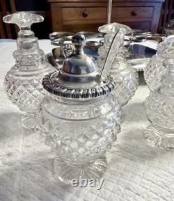 King George III Sterling silver & Cut Glass Cruet Set, By John & Thomas Settle