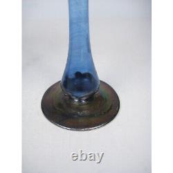 King Solomon Hand Blown Glass Sterling Silver Candle Stick Holder Judaica