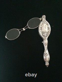 Krementz Sterling Silver Vermeil Chatelaine Lorgnette/Opera Glasses Victorian