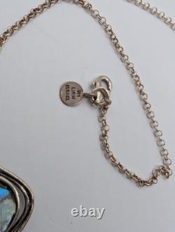 LIRM Israel Roman Glass Sterling Silver Statement Necklace 18 25.9g