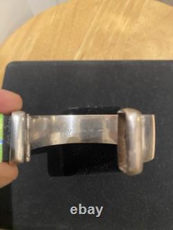 L. Mitrision For Annie Glass Sterling Silver & Dichroic Glass Artisan Bracelet