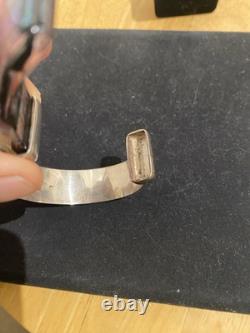 L. Mitrision For Annie Glass Sterling Silver & Dichroic Glass Artisan Bracelet