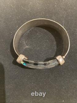 L. Mitrision For Annie Glass Sterling Silver & Dichroic Glass Artisan Bracelet