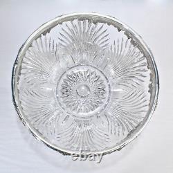 Large American Gorham Sterling Silver Mounted Cut Glass Bowl ABP Brilliant GL