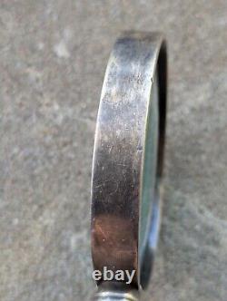 Large Antique Sterling Silver Danish Desk Magnifying Glass 12 Long 419 G