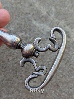 Large Antique Sterling Silver Danish Desk Magnifying Glass 12 Long 419 G