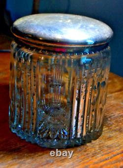 Large Cut Glass Humidor Sterling Silver Goodnow Jenks Boston Bidelow, Kennard, Co