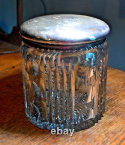 Large Cut Glass Humidor Sterling Silver Goodnow Jenks Boston Bidelow, Kennard, Co