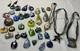 Large Lot Handmade Dichroic Fused Glass Pendants Necklaces Artisan Jewelry