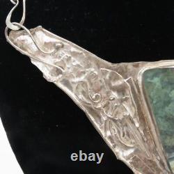 Large Sculptural Sterling Silver & Ancient Roman Glass Necklace by Jackie Cohen