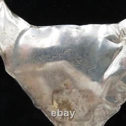 Large Sculptural Sterling Silver & Ancient Roman Glass Necklace by Jackie Cohen