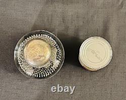 Large Shreve Crump & Low Sterling Silver Pairpoint Bubble Glass Inkwell Antique