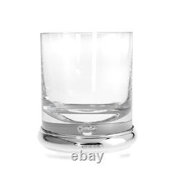 Large Sterling Silver Based Whiskey Tumbler Glass