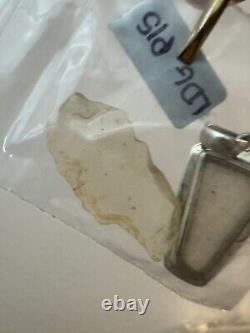 Libyan Desert Glass Meteorite Tektite specimen & Sterling Silver Pendant 2 Pcs