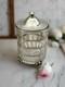 Lidded Jam Pot Sterling Silver Glass Insert 5.5h 101.3g 1920s Monogram D