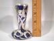 Loetz 1900s Art Nouveau Cobalt Blue Glass Alvin Sterling Silver Cabinet Vase