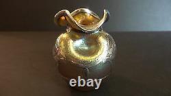 Loetz Candia Silberiris Sterling Silver Overlay Art Nouveau Petite Vase