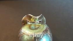 Loetz Candia Silberiris Sterling Silver Overlay Art Nouveau Petite Vase