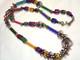 Lorraines' Bijoux Lb. Sterling Silver & Venetian Art Glass Beads Necklace
