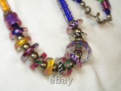 Lorraines' Bijoux LB. Sterling Silver & Venetian Art Glass Beads Necklace