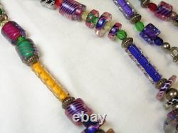 Lorraines' Bijoux LB. Sterling Silver & Venetian Art Glass Beads Necklace