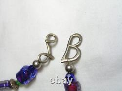 Lorraines' Bijoux LB. Sterling Silver & Venetian Art Glass Beads Necklace