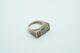 Luli Hamersztein Sterling Silver Hammered Finish Roman Glass Ring, Size 8