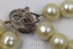 Mariquita Masterson Sterling Silver Faux Pearl 16 Necklace Clear Glass Pendant