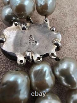 Mariquita Masterson Sterling Silver Sculpted Glass Triple-Strand Bracelet