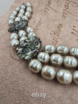 Mariquita Masterson Sterling Silver Sculpted Glass Triple-Strand Bracelet