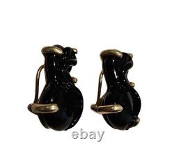 Mariquita Masterson Vintage Classic Black Glass In Sterling Silver