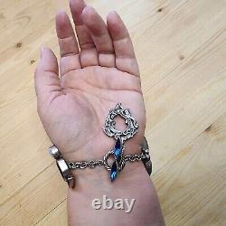 Mars & Valentine Sterling Silver Essex Crystal Style Glass Floral Bracelet