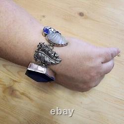 Mars & Valentine Sterling Silver Essex Crystal Style Glass Floral Bracelet