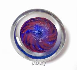 Martini Australian Art Glass Paperweight Sterling Silver Gumleaves Tina Cooper