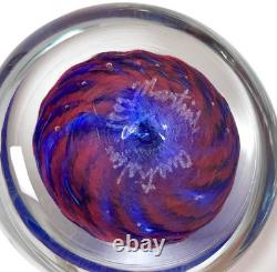 Martini Australian Art Glass Paperweight Sterling Silver Gumleaves Tina Cooper