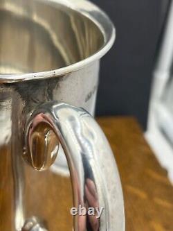 Masonic interest glass bottomed sterling silver pint tankard Sheffield 1935