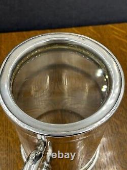 Masonic interest glass bottomed sterling silver pint tankard Sheffield 1935