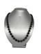 Mexico Sterling Silver Molded Black Glass Beads W Spacers 26.5 Necklace 72. Gr