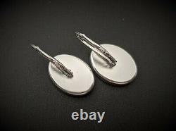 Micro Mosaic Earrings in Sterling Silver, Italy, Grand Tour, Souvenir Jewelry