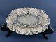 Mid-century Modern Small Glass & Sterling Silver Serving Platter 1940s 1950s