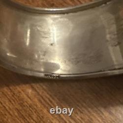 Modernist Sterling Silver 925 dichroic glass Cuff bracelet signed Mex925