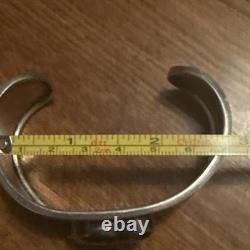 Modernist Sterling Silver 925 dichroic glass Cuff bracelet signed Mex925