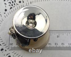 Monot-Stumpf France Sterling Silver Overlay Art Glass Salt Cellar 3rd Convention