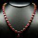 Natural 7 X 9mm. Red Ruby Sterling 925 Silver Necklace 20.5