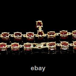 NATURAL 7 X 9mm. RED RUBY STERLING 925 SILVER NECKLACE 20.5